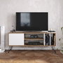 Hanah Home Soporte para TV Mistico - Nogal, Blanco y Negro